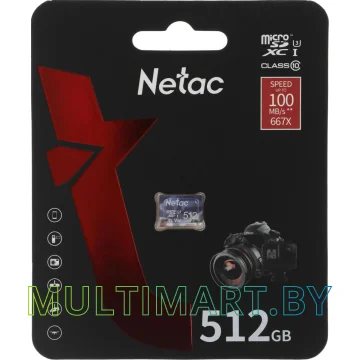 Карта памяти Netac P500 Ultra microSDXC 512GB (NT02P500ULT-512G-S)
